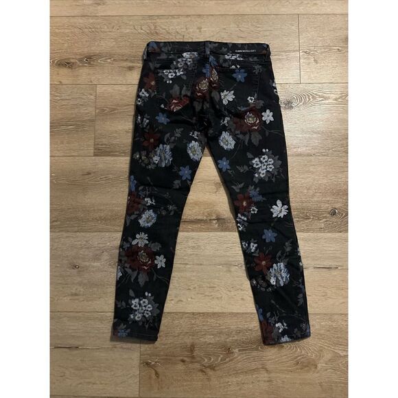 Current Elliott The Stiletto Black Wild Flower Jeans Fairy Core Skinny 27 - Picture 2 of 3